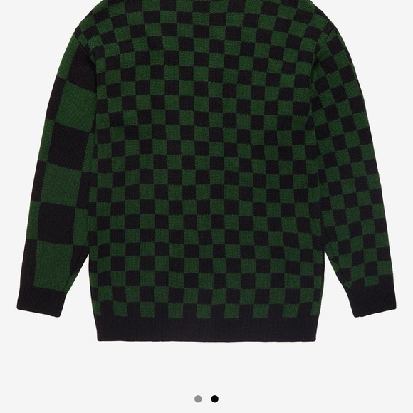 Slytherin Checkered Cardigan - Green and Black - Picture 5 of 7